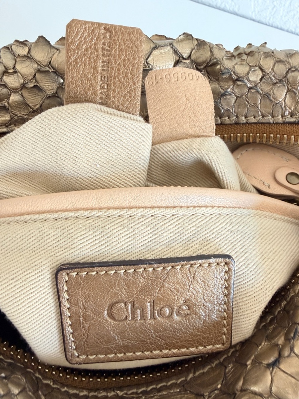 Chloe Gold Python paraty Handbag - Picture 15 of 15
